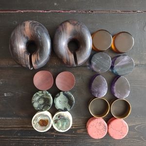 9 pairs of 32mm earrings